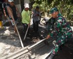 Karya Bhakti Rabat Beton Bersama Danrem 163/Wira Satya