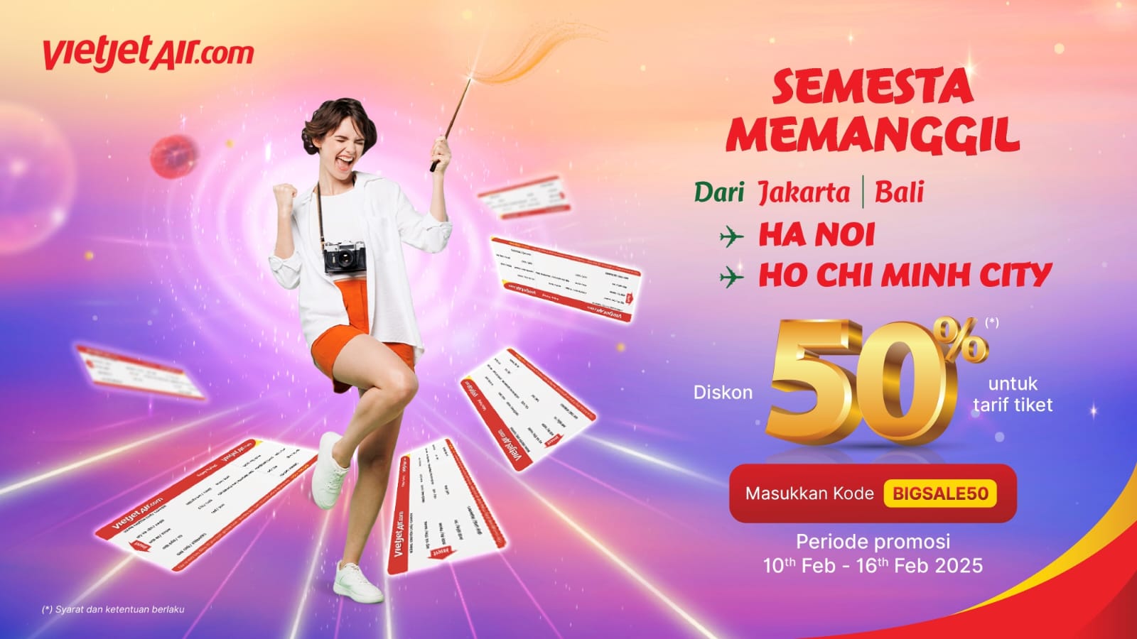 Vietjet Gelar Promo Awal Tahun: Nikmati Diskon Hingga 50%