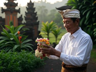 begini alur dan tatacara menghaturkan canang atau banten dalam hindu